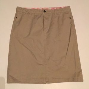 Laura Scott Khaki Skirt